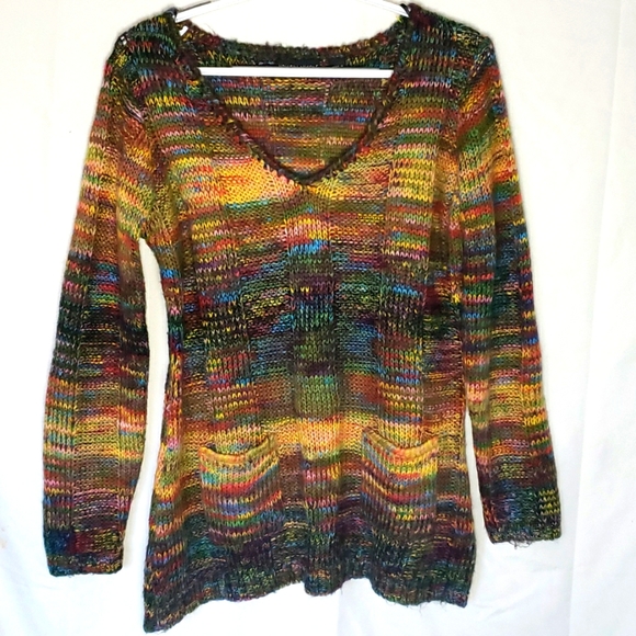 KRISTEN NICOLE 🌈 multicolor sweater size L - Picture 1 of 4